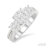 1 ctw Lovebright Round Cut Diamond Ring in 14K White Gold
